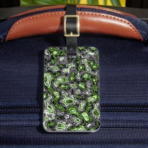 Groovy Trippy Grungy Funky Abstract Agender Pride Luggage Tag