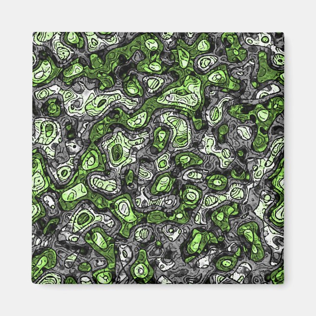 Groovy Trippy Grungy Funky Abstract Agender Pride Magnet (Front)