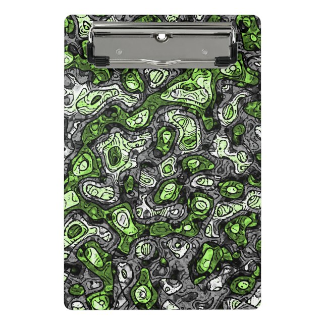 Groovy Trippy Grungy Funky Abstract Agender Pride Mini Clipboard (Front)