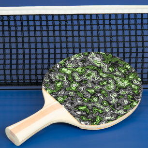 Groovy Trippy Grungy Funky Abstract Agender Pride Ping Pong Paddle