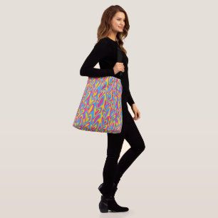 Groovy Trippy Squiggly Quirky Pansexual Pride Crossbody Bag