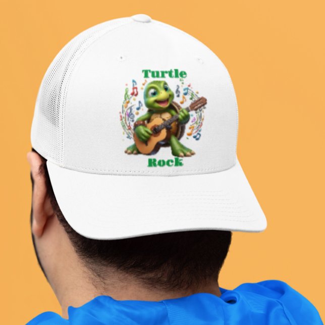 Groovy Turtle Jamming Out Trucker Hat (Creator Uploaded)