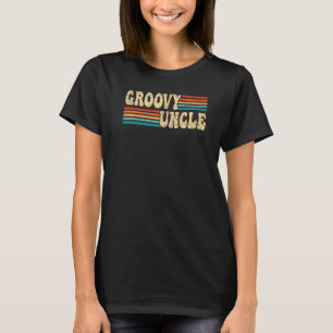Groovy Uncle 70s Aesthetic Nostalgia 1970's Retro T-Shirt
