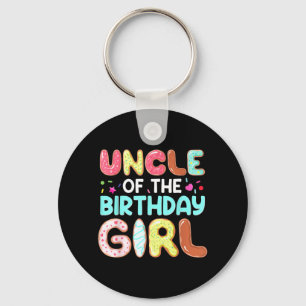 Groovy Uncle Of The Birthday Girl Cute Do Family Key Ring