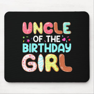 Groovy Uncle Of The Birthday Girl Cute Do Family Mouse Pad
