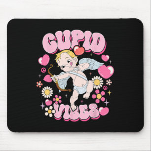 Groovy Valentine Cupid Vibes Happy V Day Couple Bo Mouse Pad