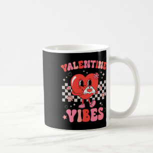 Groovy Valentine Vibes Valentines Day Girls Women Coffee Mug
