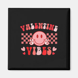 Groovy Valentine Vibes Valentines Day Shirts For G Magnet