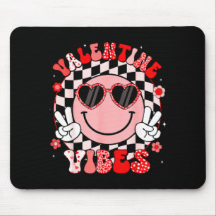 Groovy valentine vibes valentines day shirts women mouse pad