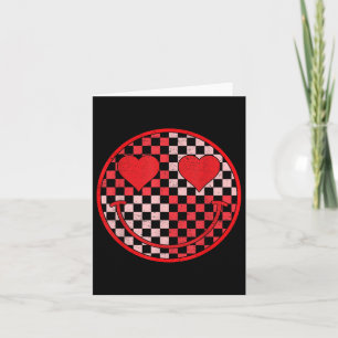 Groovy Valentines Day Heart Smile Valentine Vibes Card