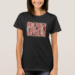 Groovy Valentines Day Retro Leopard Groovy Valenti T-Shirt