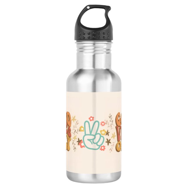 Groovy vibes and Peace Sign Design mug (Front)