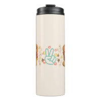 Groovy vibes and Peace Sign Design mug