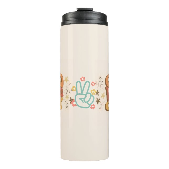 Groovy vibes and Peace Sign Design mug (Front)