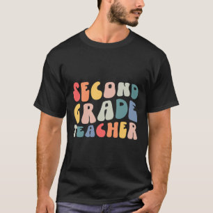 Groovy Vintage 2nd Second Grade Teacher Back To Sc T-Shirt