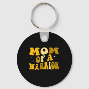 Groovy Vintage Childhood Cancer Awareness Mum Of W Key Ring