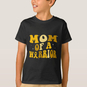 Groovy Vintage Childhood Cancer Awareness Mum Of W T-Shirt