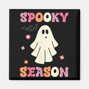 Groovy vintage ghost cute halloween spooky season  magnet