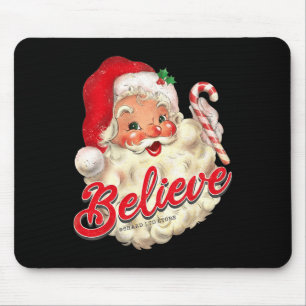 Groovy Vintage Santa Claus Merry Christmas Men Wom Mouse Pad