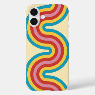Groovy Waves Retro Stripe Phone Case