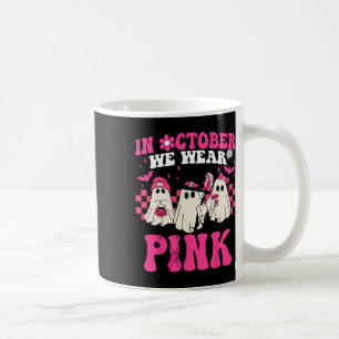 Groovy Wear Pink Breast Cancer Warrior Cute Ghost Coffee Mug