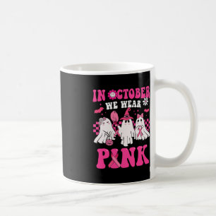 Groovy Wear Pink Breast Cancer Warrior Cute Ghost Coffee Mug