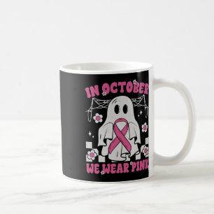Groovy Wear Pink Breast Cancer Warrior Cute Ghost Coffee Mug