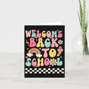 Groovy Welcome Back To School Shirt Teacher Boys G Card