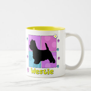 Groovy Westie Two-Tone Coffee Mug