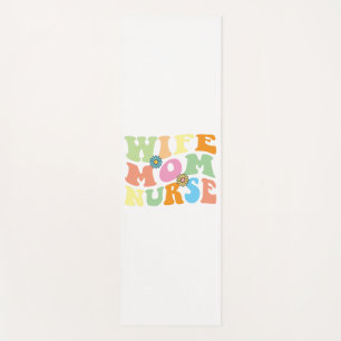 Groovy Wife Mum Nurse Retro Mother s Day Nurse Day Yoga Mat