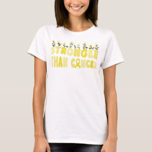 groovy wildflower stronger than bone cancer	 T-Shirt