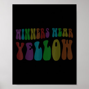 Groovy Winners Wear Yellow War Game 60s Go Summer Poster