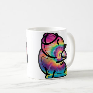 Groovy Yoga Bulldog: Funny Tie Dye Colours Coffee Mug