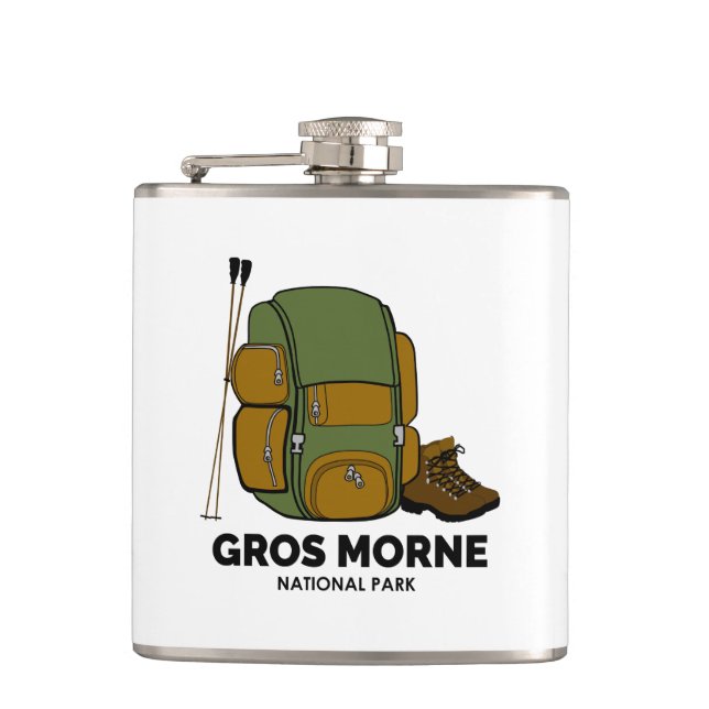 Gros Morne National Park Backpack Hip Flask (Front)