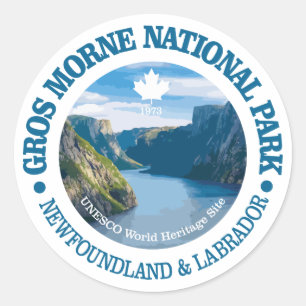 Gros Morne National Park Classic Round Sticker