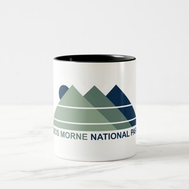 Gros Morne National Park Mountain Sun Two-Tone Coffee Mug (Center)