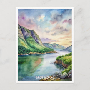 Gros Morne National Park Watercolor Painting Postcard