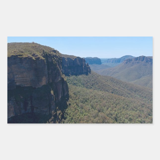 Grose Valley Landscape near Blackheath Rectangular Sticker (Front)