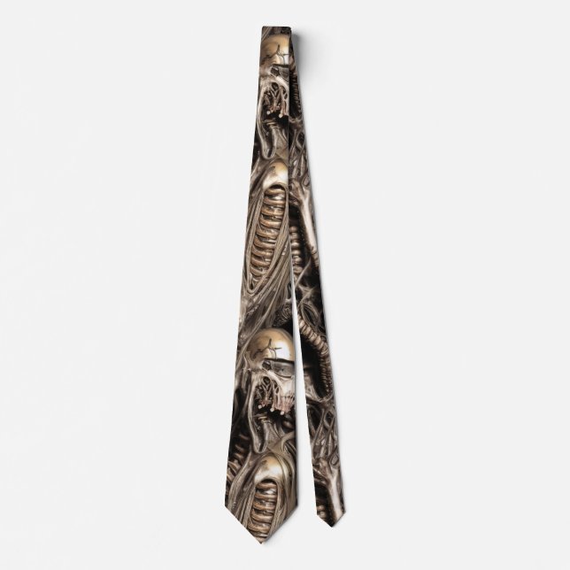 Gross Alien Biomatter Xenomorph Hive Structure Tie (Front)