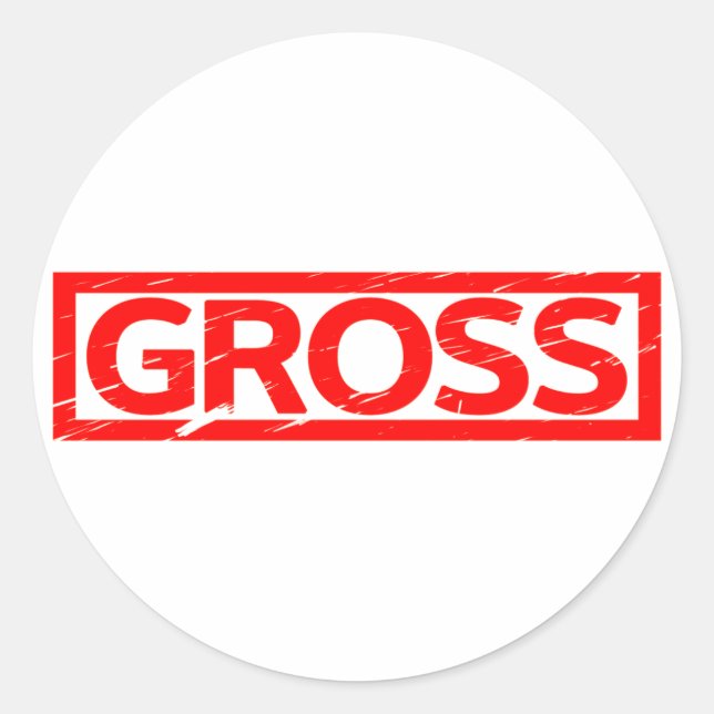 Gross Stamp Classic Round Sticker (Front)
