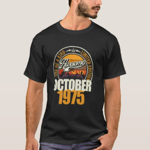 Großartig seit October 1975 50th Birthday Saying 5 T-Shirt