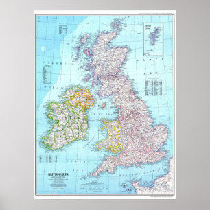 " Großbritannien: 1979 Britische Insel Karte ... Poster