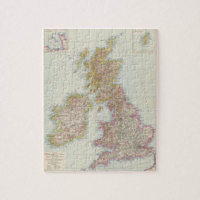 Grossbritannien, Irland - Map of UK, Ireland Jigsaw Puzzle (Vertical)