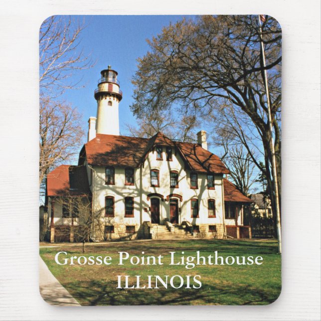 Grosse Point Lighthouse, Illinois Mousepad (Front)