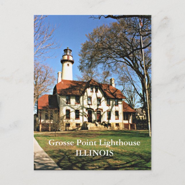 Grosse Point Lighthouse, Illinois Postcard (Front)
