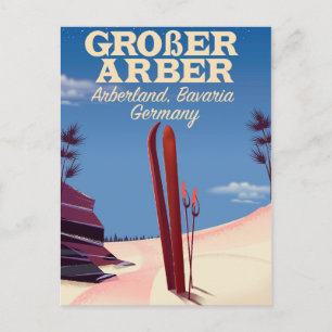Großer Arber, Arberland, Bavarian German ski Postcard