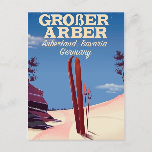 Großer Arber, Arberland, Bavarian German ski Postcard (Front)