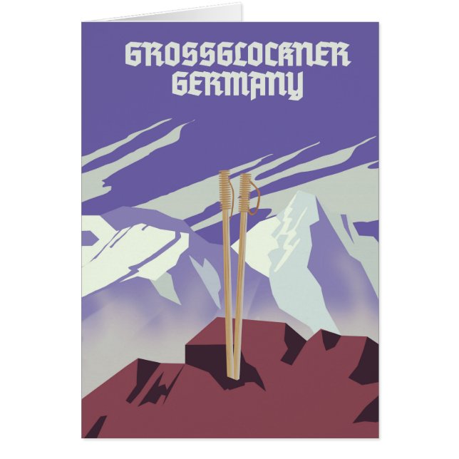 Grossglockner Germany mountain poster. (Front)