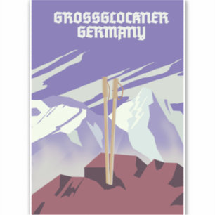 Grossglockner Germany mountain poster.