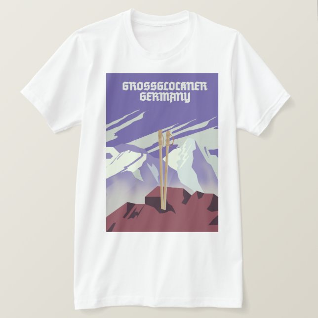 Grossglockner Germany mountain poster. T-Shirt (Design Front)